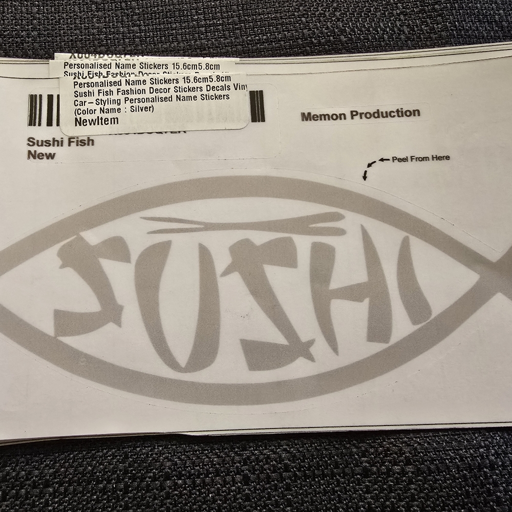Set Of 4- Sushi Fish Decal